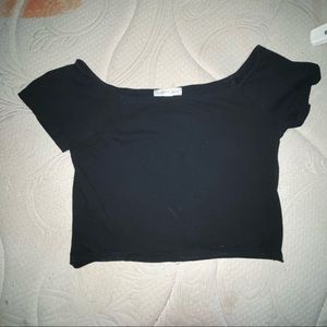 Off shoulder crop top